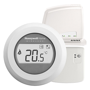 Kabelloses einzoniges Raumthermostat ROUND Honeywell Y87RFC2074 Set Thermostat, Relais, Gateway