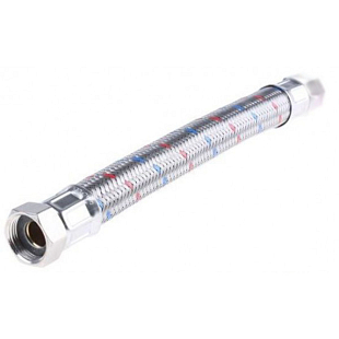 Flexibler Schlauch mit Edelstahlgeflecht, 1"x1" MF 30 cm
