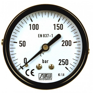 Manometer SUKU Typ 4351 - D 63 0 - 16 bar G1/4" hinten