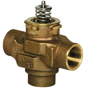 Eigenständiges Ventilgehäuse Honeywell VCZMP6000/U, Dreiwege, Innengewinde 1"