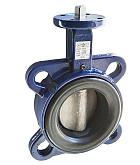 Zwischenflansch-Drosselklappe ohne Hebel TORK KV.W121.50 DN50 Scheibe 316SS