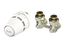 Set mit Thermostatkopf Danfoss Regus M30x1.5 und H-Stück RLV-KB gerade (015G5308)