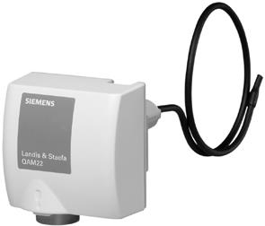 Siemens Kanaltemperaturfühler QAM22 – Ni1000, Länge 0,4m (QAM22)