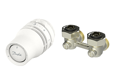 Thermostat-Set Danfoss Redia® + RLV-KB, Eckform, 3/4", 2 Elemente, RA (015G5327)
