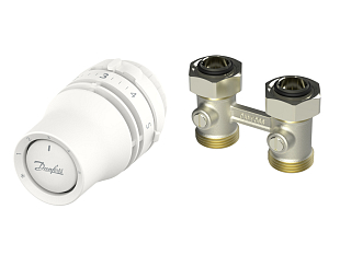 Thermostat-Set Danfoss Redia® + RLV-KB, gerade, 3/4", 2 Elemente, RA (015G5328)