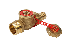 Kugelhahn mit Schlitz für Schraubendreher GIACOMINI R608, mit Schlauchanschluss, 3/4" (R608Y014)