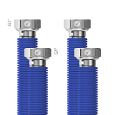 Anschlusssatz Merabell AQUA FLEXI für Hauswasserwerke G1" - G1" 2 Schläuche Länge 30-60 cm