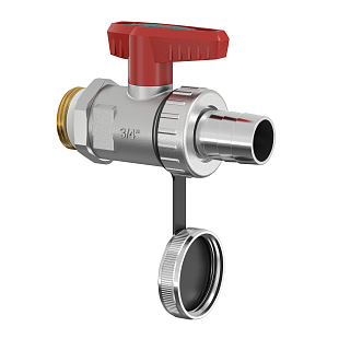 Flamco KFE-KH Ablasshahn DN 20 3/4" mit Schlauchanschluss (F10680)