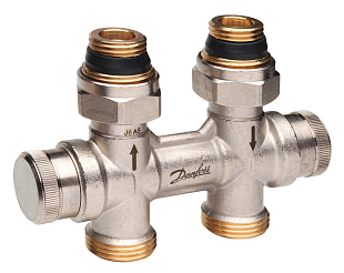 Doppelte Heizkörperverschraubung Danfoss RLV-KDV DN 15 gerade (013G7870)