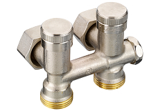 Doppelte Heizkörperverschraubung Danfoss RLV-K DN 15 Eckform (003L0282)