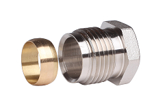 Danfoss Klemmverschraubung für Stahl- und Kupferrohre 15 mm G 1/2" (013G4115)