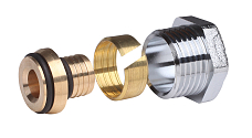 Danfoss Klemmverschraubung für Alupex-Rohre 16 x 2 mm G 1/2" verchromt (013G4200)