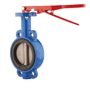 Zwischenflansch-Absperrklappe mit Handhebel TORK KV.W121.100-H DN100 Scheibe 316SS